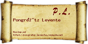 Pongrátz Levente névjegykártya